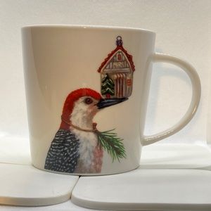 ppd—Victoria Sawyer— holiday mug/woodpecker—new bone china